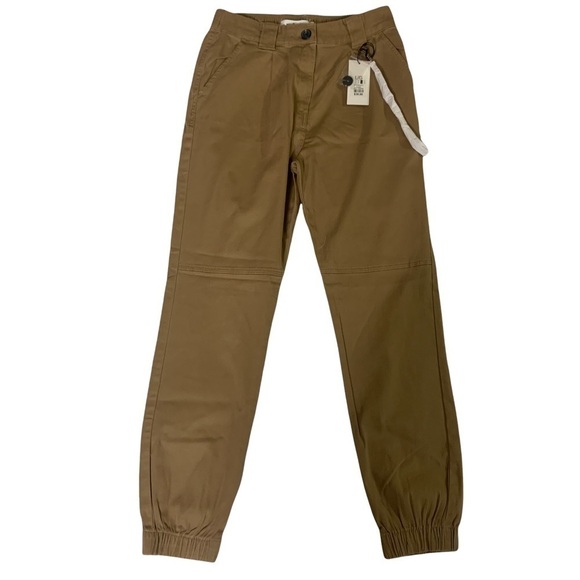 Refuge New With Tags *flaw*Tan Relaxed Utility Joggers Pants With Chain Large - Picture 1 of 13